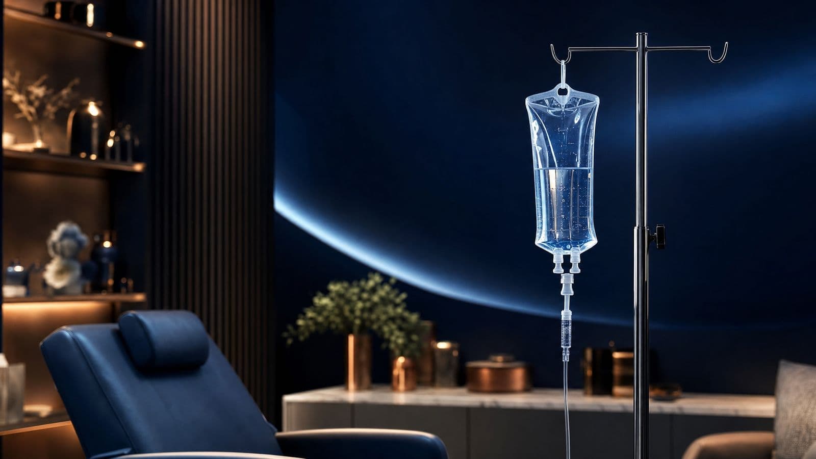 IV hydration therapy — clean, modern wellness clinic